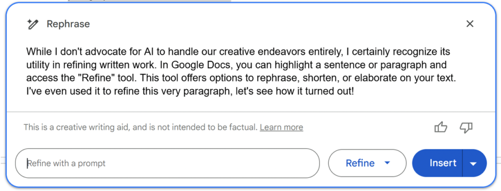 Gemini - Google Suite for teachers tool